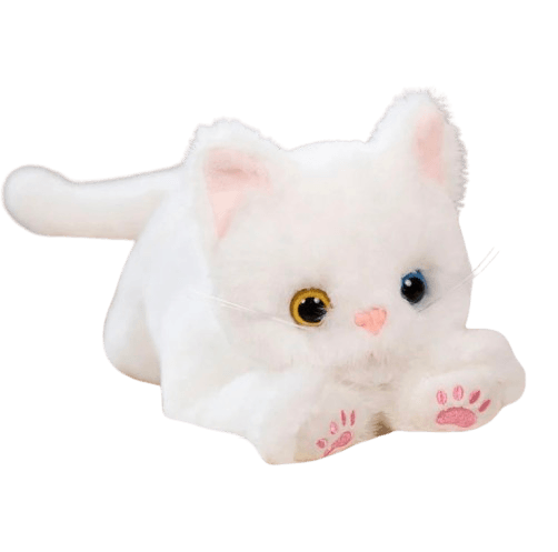 White cat plush