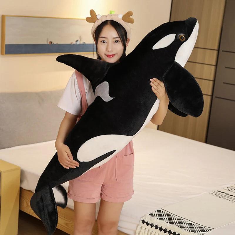 Plush orca whale