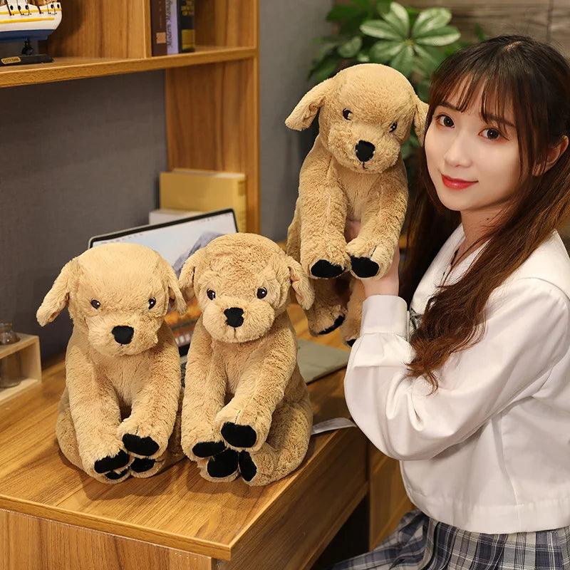 Plush golden retriever dog