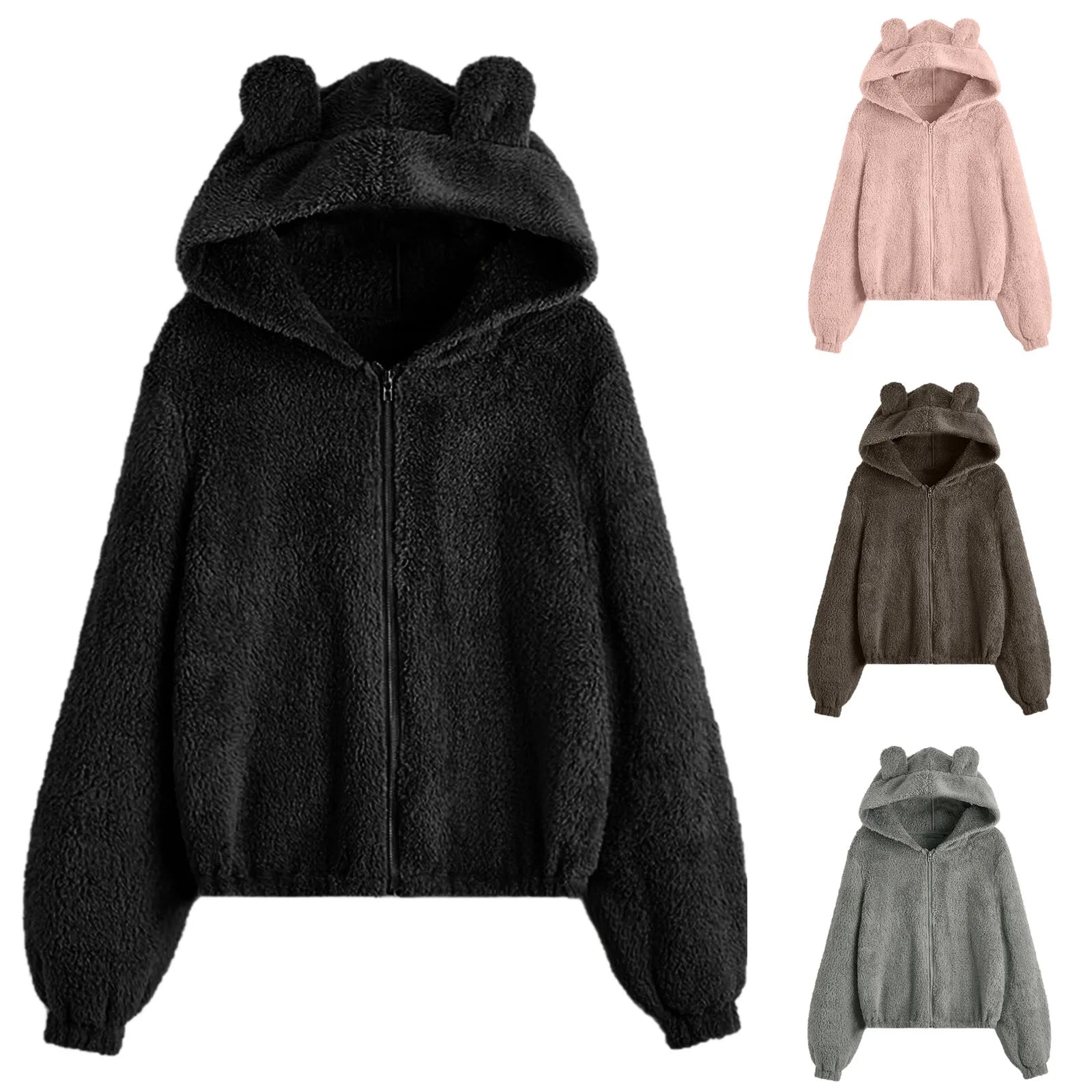 Fleece teddy bear jacket