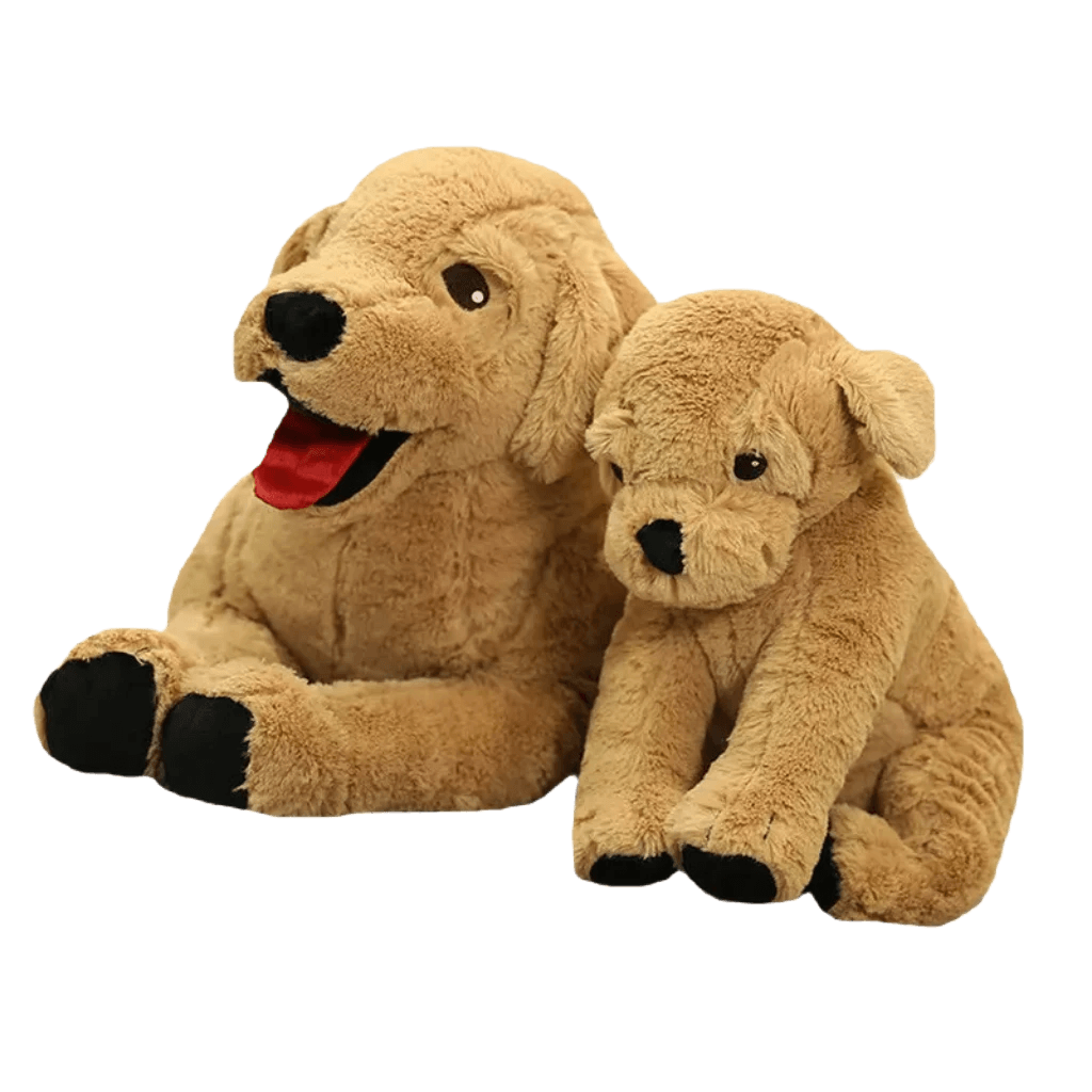 Plush golden retriever dog