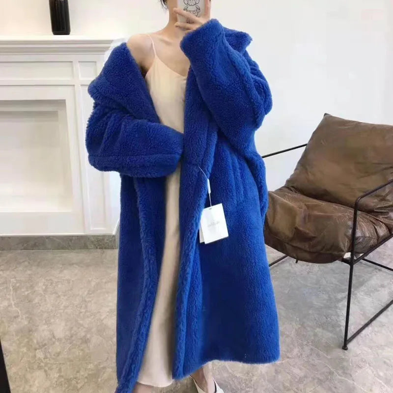 Blue teddy coat