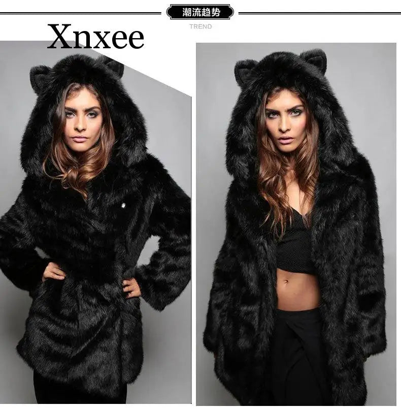 Black teddy bear coat