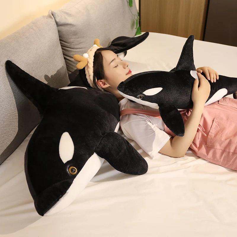 Plush orca whale