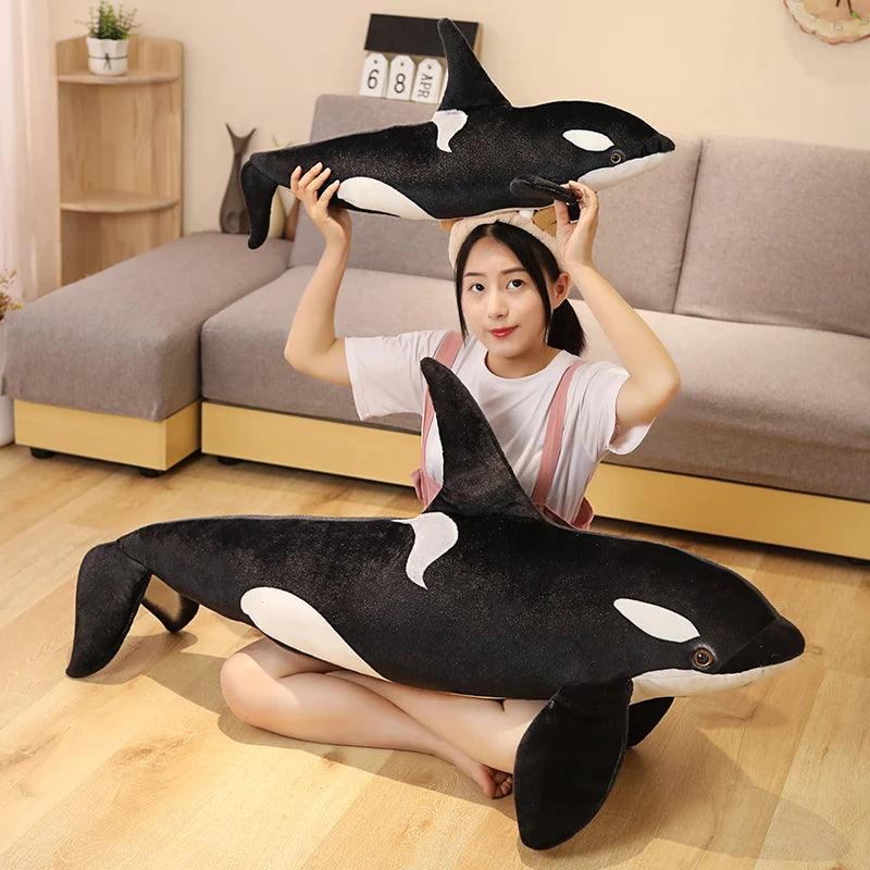 Plush orca whale