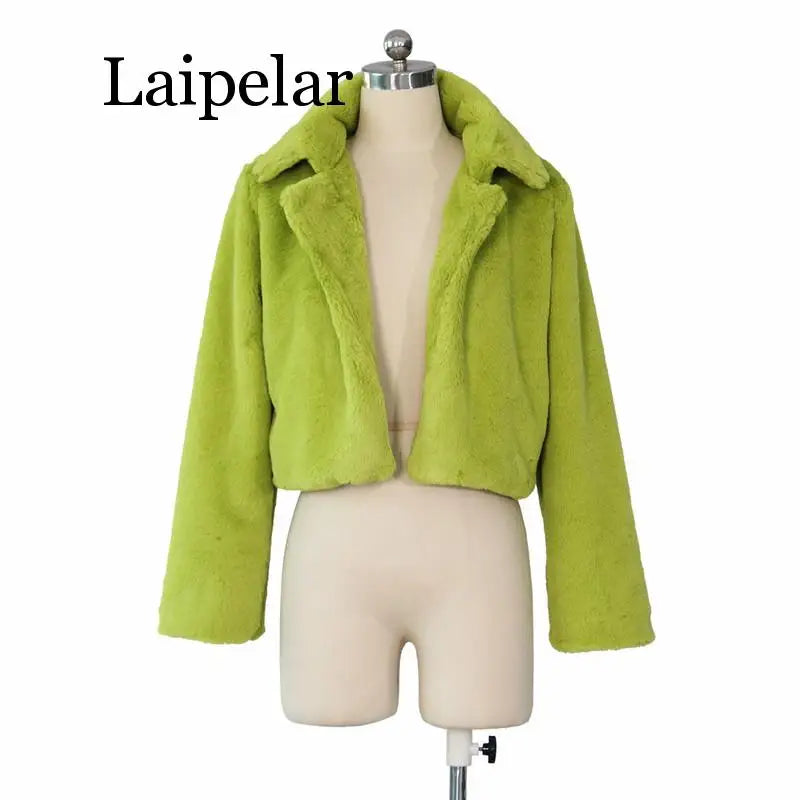 Green teddy coat