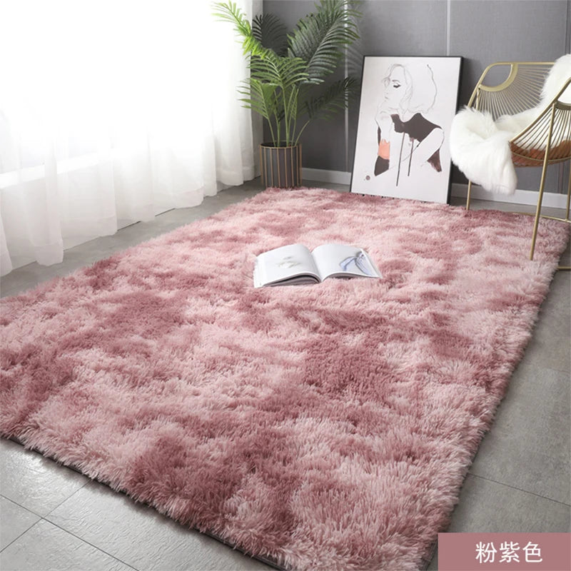 Plush rug grey