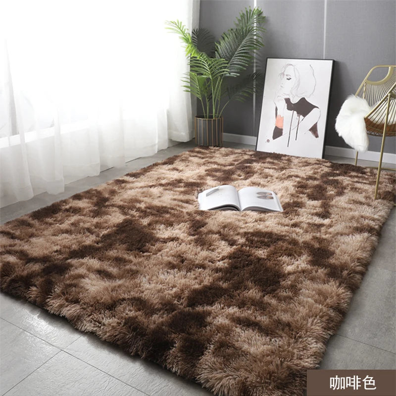 Plush rug grey