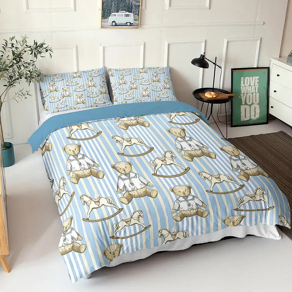 Teddy bear duvet cover