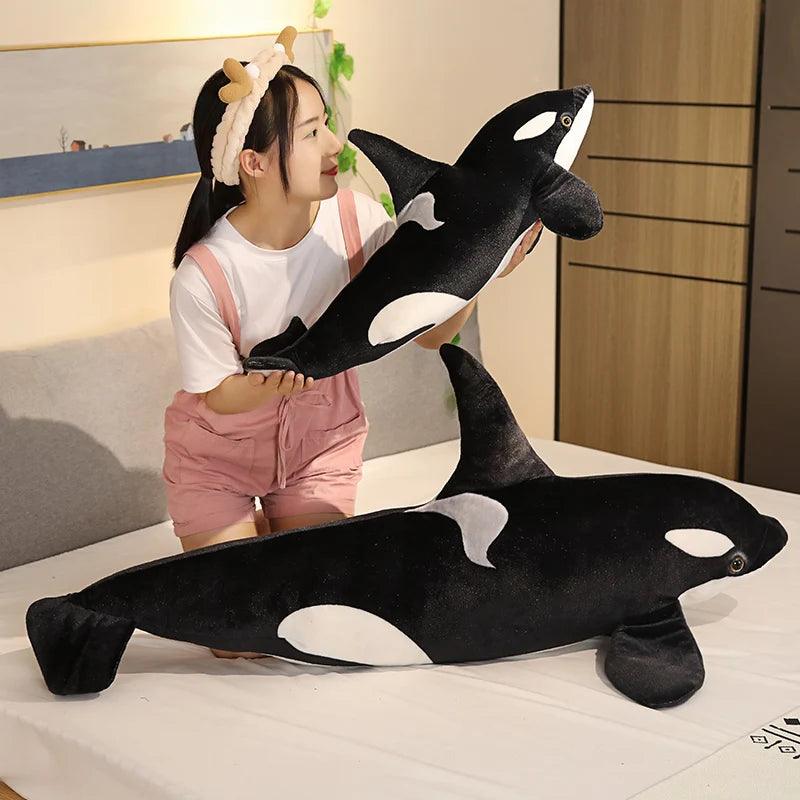 Plush orca whale