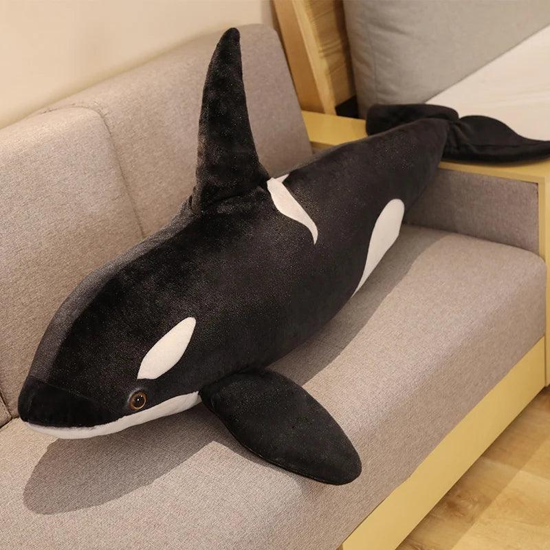 Plush orca whale