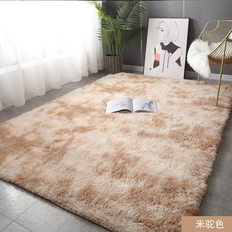 Plush rug grey