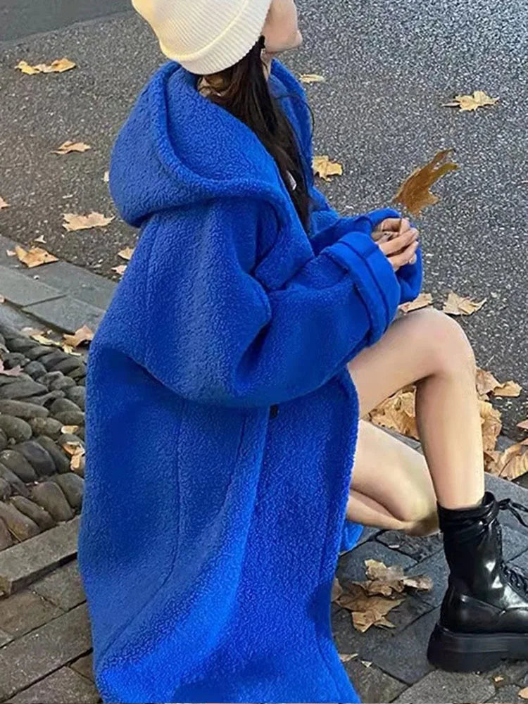 Blue teddy coats