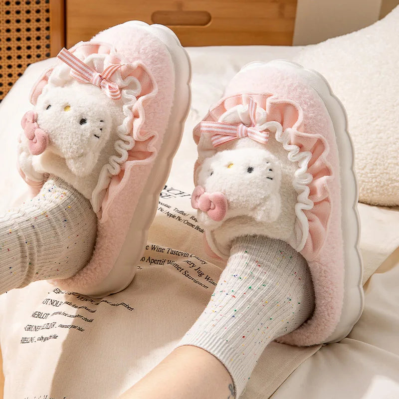 Plush slippers