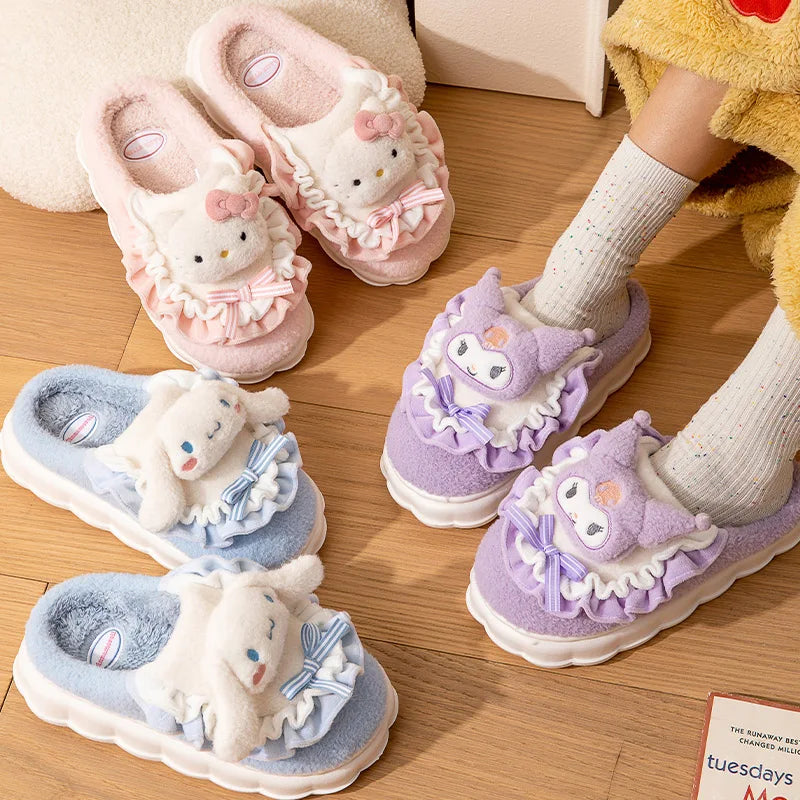 Plush slippers