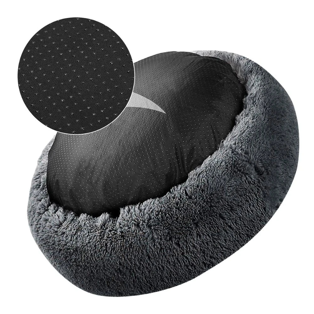 Plush dog bed