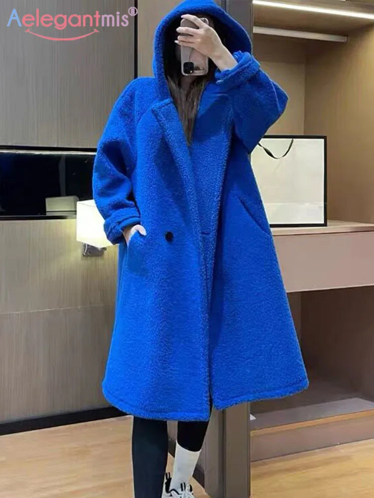 Blue teddy coats