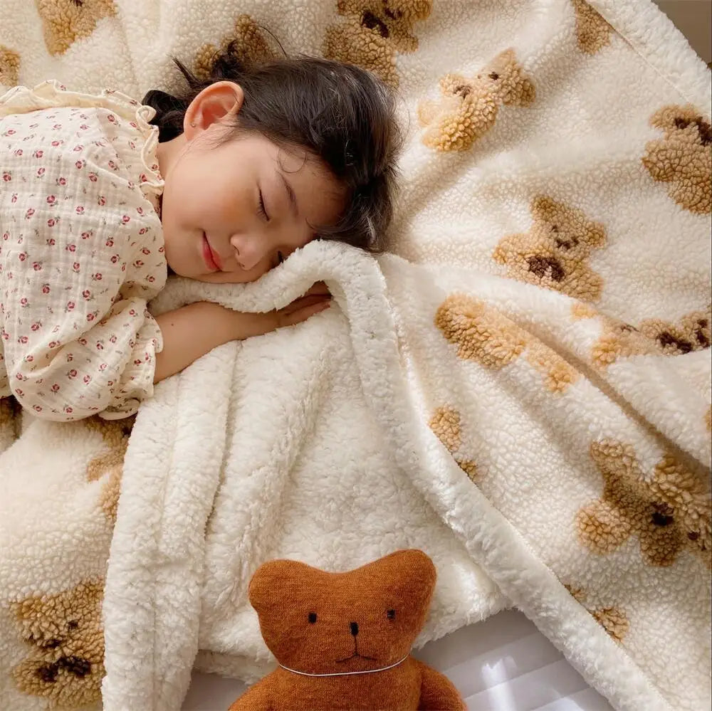 Blanket with teddy bears