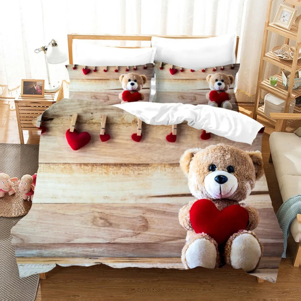 Teddy double duvet set