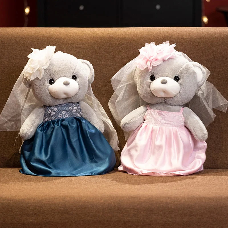 Bride and groom teddy bears