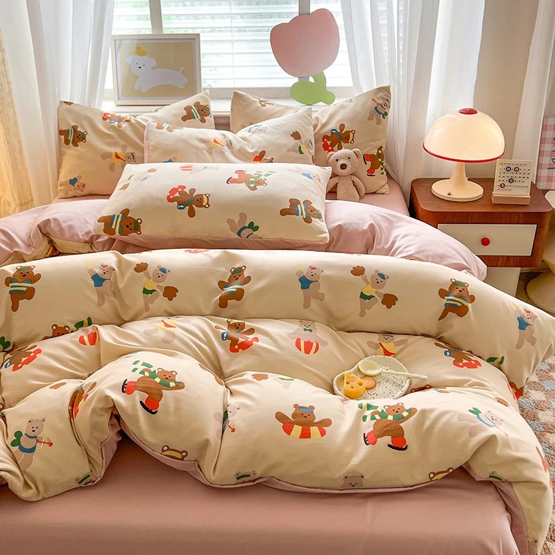 Cream teddy bedding