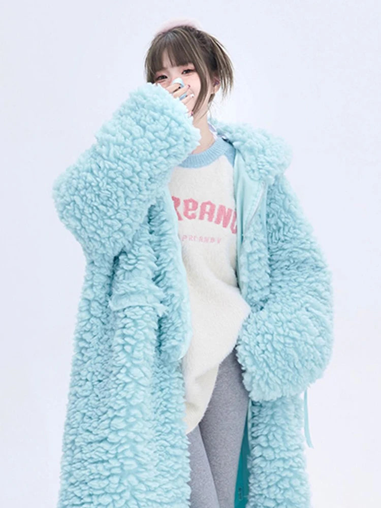 Blue teddy coat