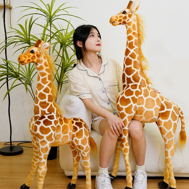 Large giraffe plush toy