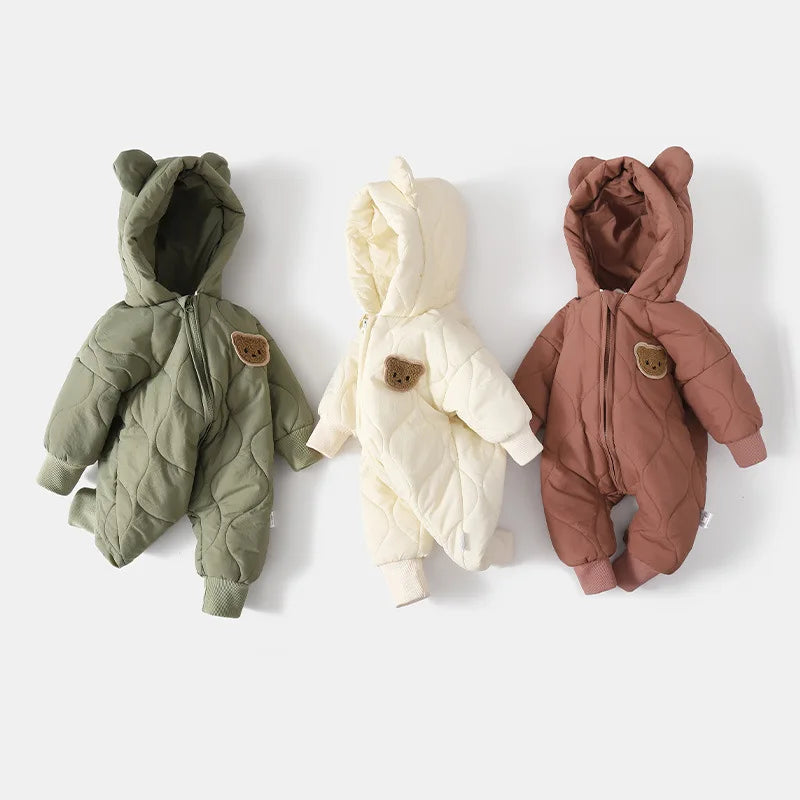 Newborn teddy bear onesie