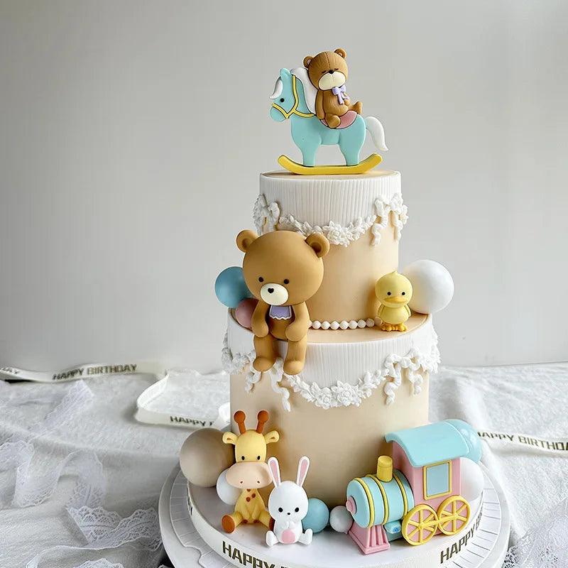 Teddy bear cake topper