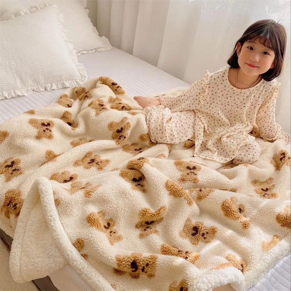 Blanket with teddy bears