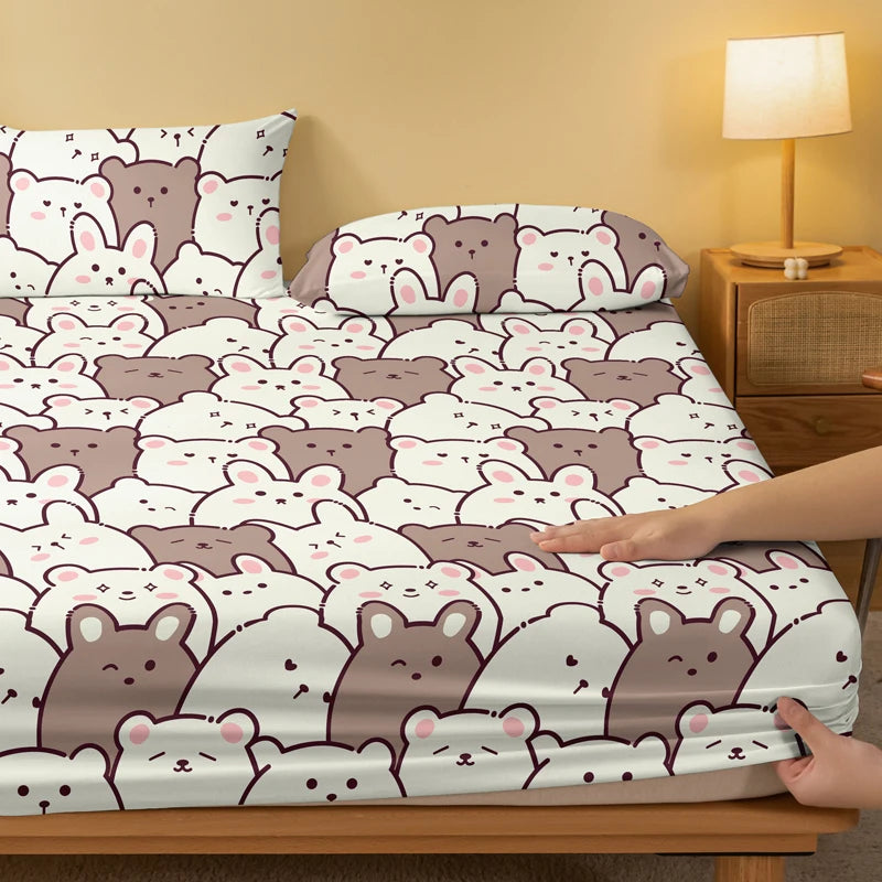 Silent night teddy bear bedding