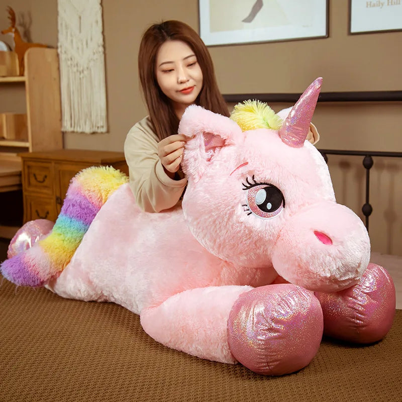 Large unicorn plush toy