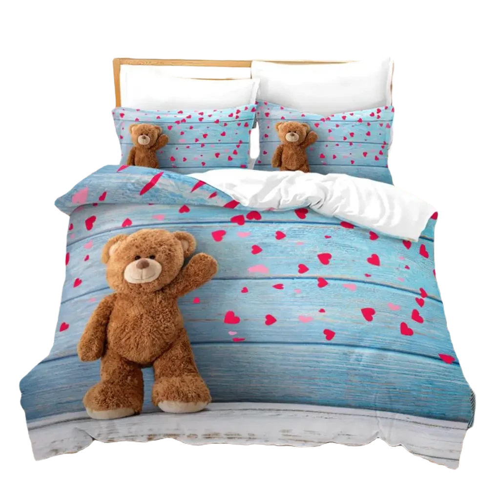 Teddy bear bed linen