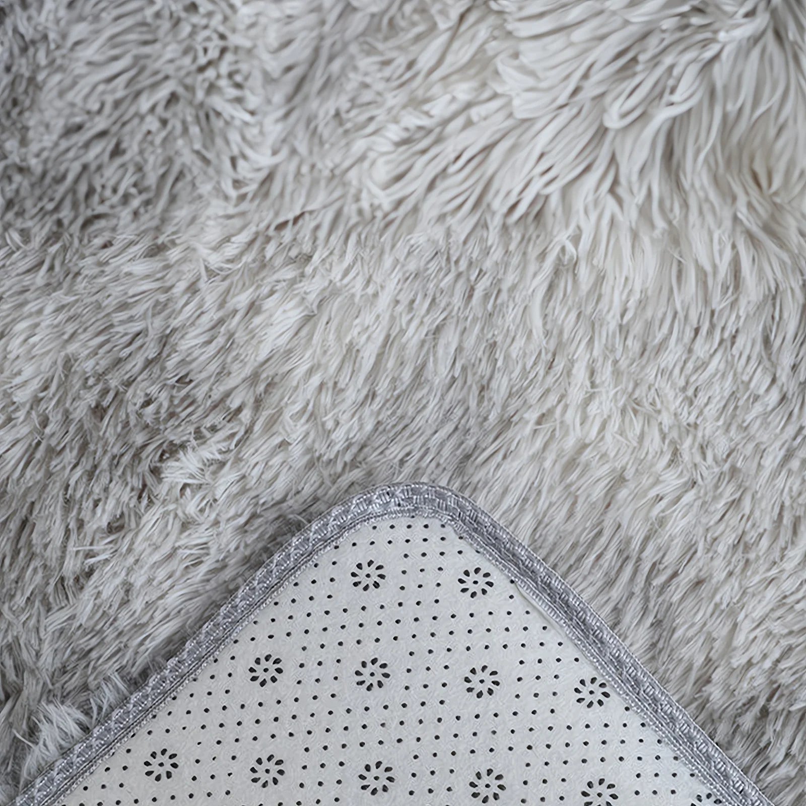 Grey plush rug