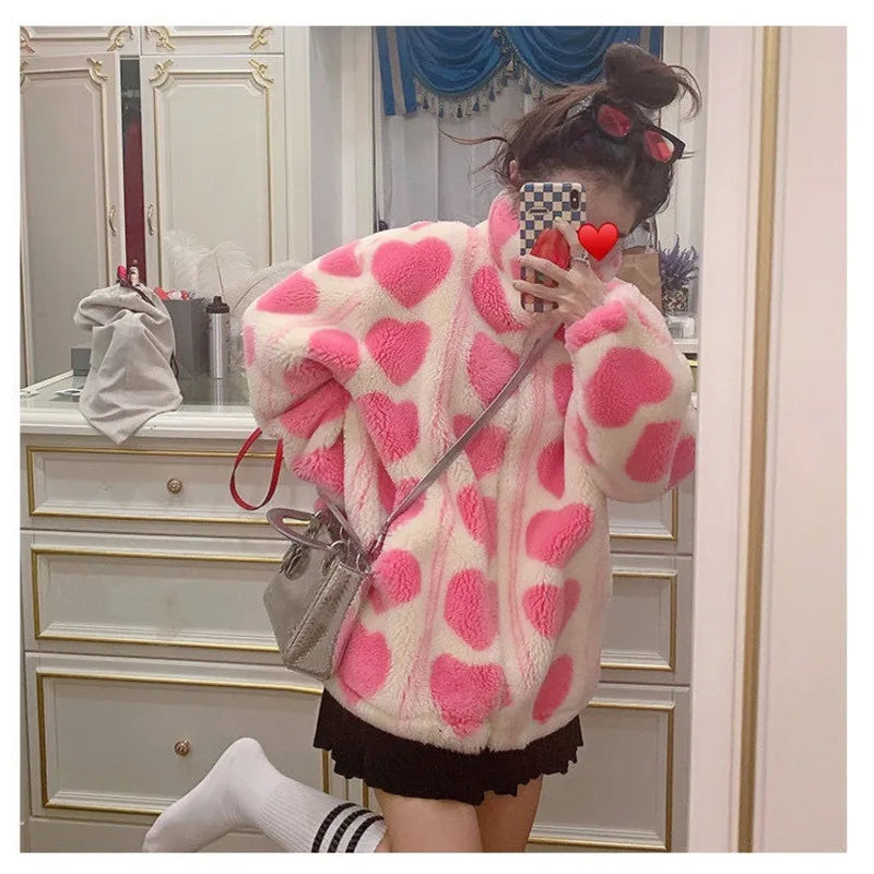 Pink teddy jacket