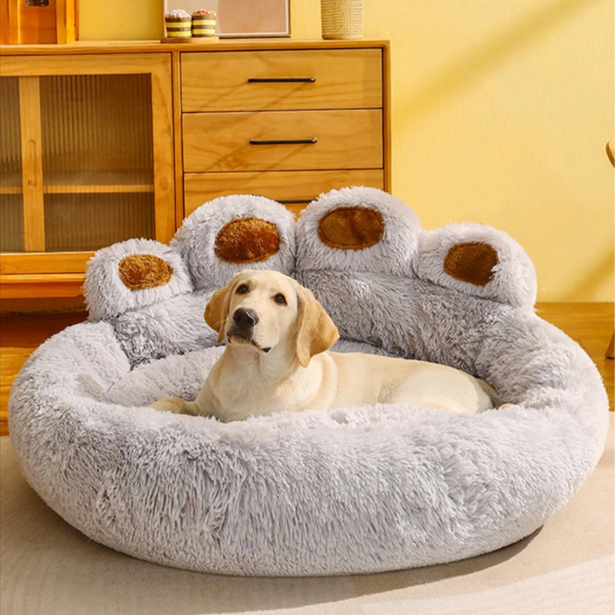 Plush dog beds