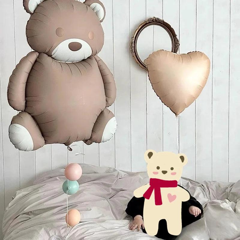 Teddy bears in balloons