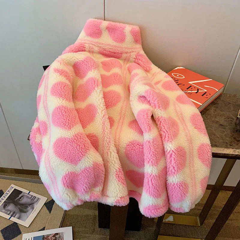 Pink teddy jacket