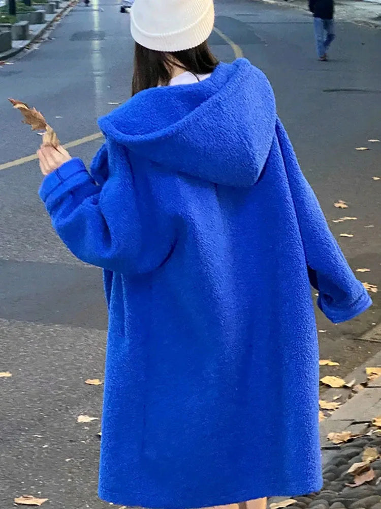 Blue teddy coats