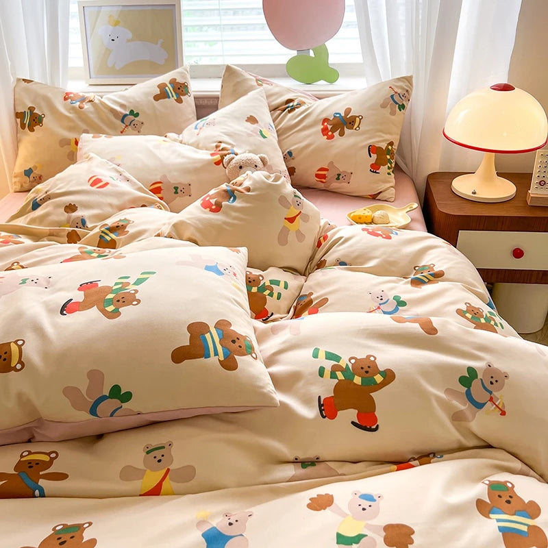 Cream teddy bedding