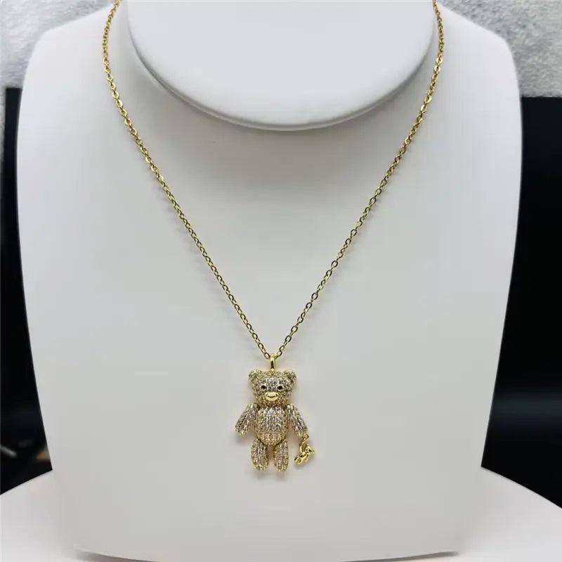 Teddy bear with necklace