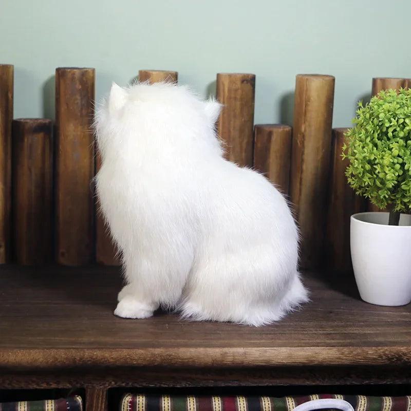 Realistic cat plush toy