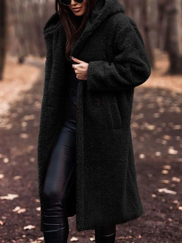 Long teddy bear coat