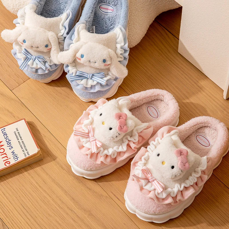 Plush slippers