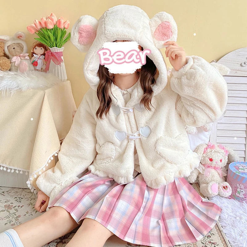 Teddy bear coat white