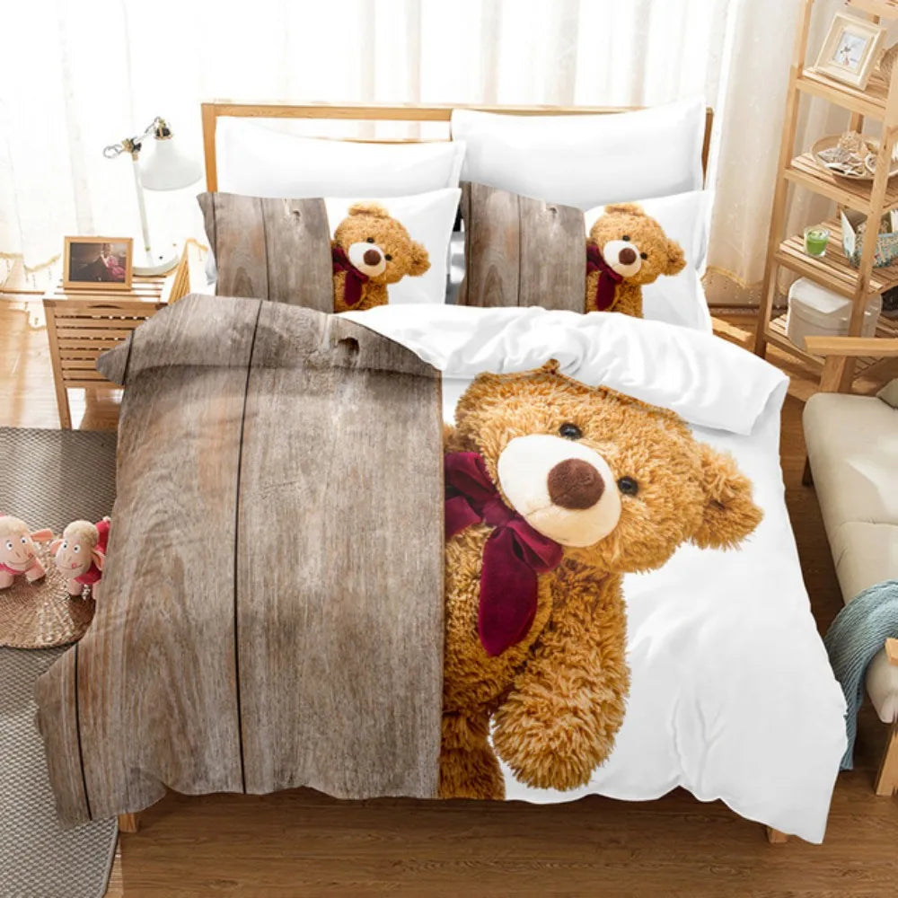 Teddy double duvet set