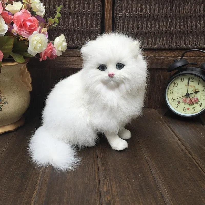 Realistic cat plush toy