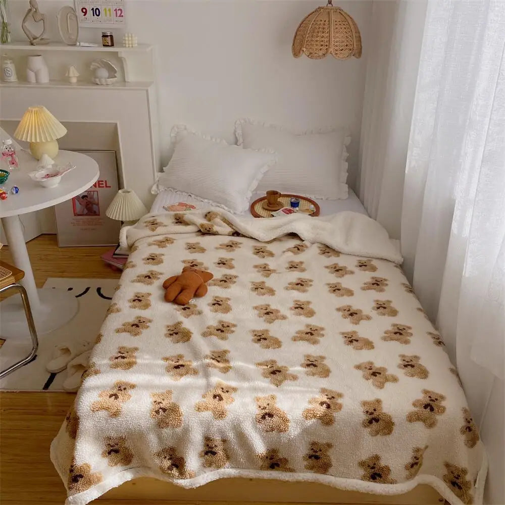 Blanket with teddy bears