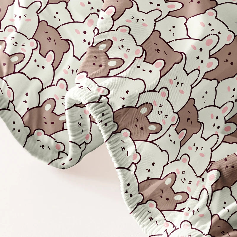 Silent night teddy bear bedding