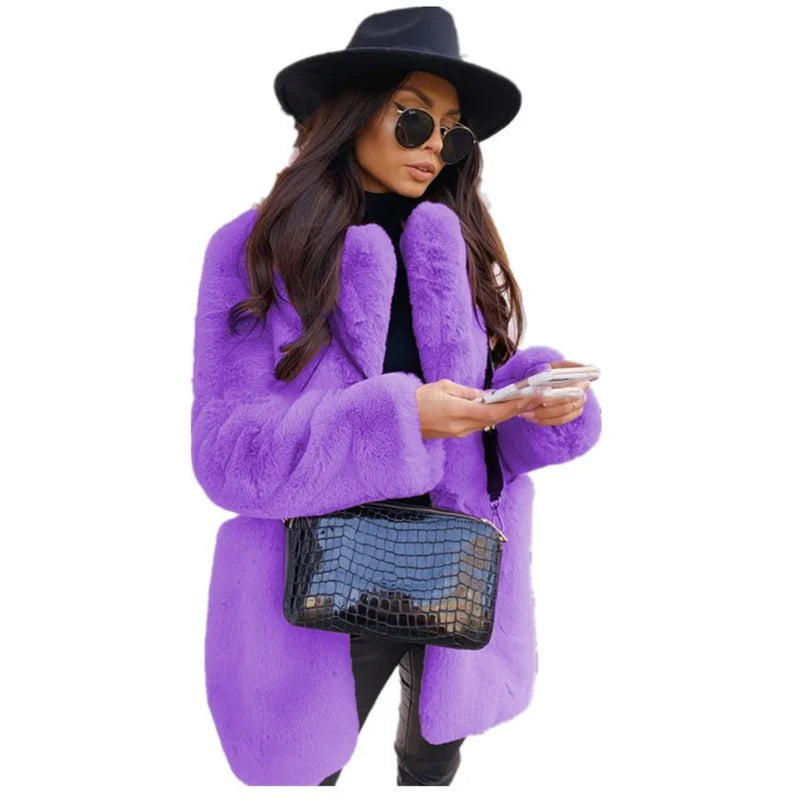 Purple teddy coat